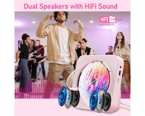 Портативний настільний CD-плеєр Bluetooth 5.1 з динаміками Hi-Fi та пультом дистанційного керування