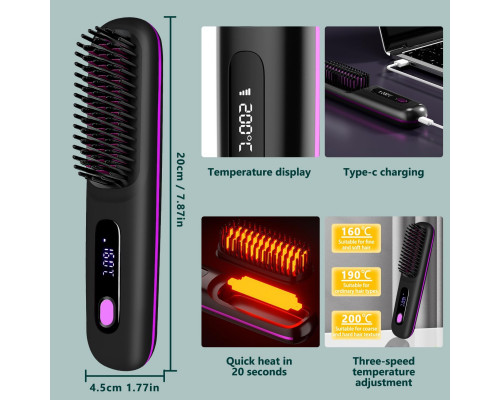 Портативна щітка-випрямляч Go Brush Pro