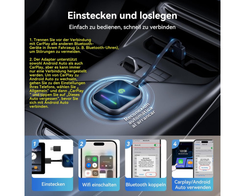 Бездротовий адаптер KUKIHO 2-в-1 для Carplay та Android