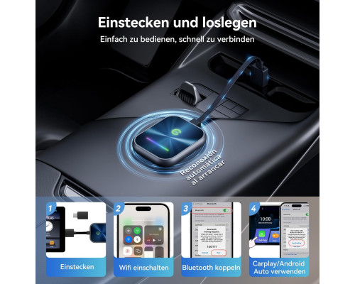 Бездротовий адаптер KUKIHO 2-в-1 для Carplay та Android