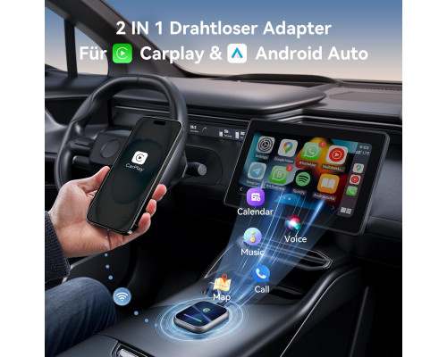 Бездротовий адаптер KUKIHO 2-в-1 для Carplay та Android