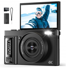 Цифрова камера 4K із поворотним екраном на 180° GUEVWES