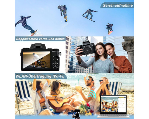 Цифровий фотоапарат Fine Life Pro з 4-дюймовим сенсорним екраном