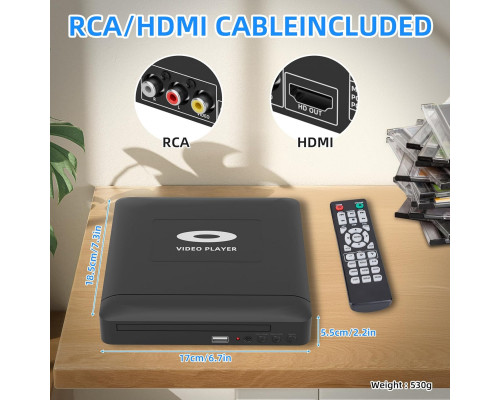 Міні HD DVD-програвач з HDMI для телевізора 1080P Toborher