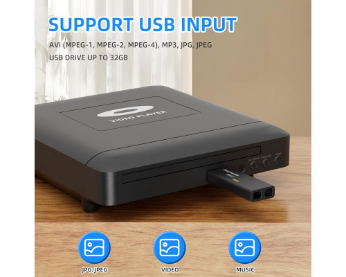 Міні HD DVD-програвач з HDMI для телевізора 1080P Toborher