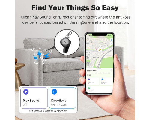 Розумні Bluetooth-трекери weTag для iPhone та Apple Find My(6 шт)