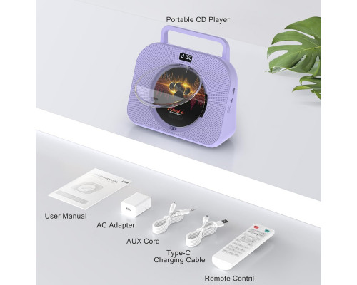 Настільний CD-плеєр з Bluetooth та подвійними Hi-Fi динаміками