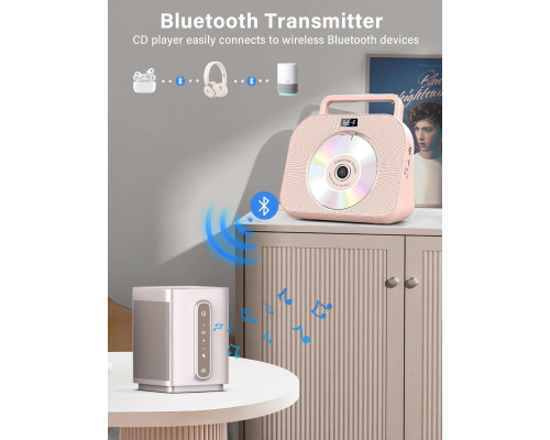 Настільний CD-плеєр Gracioso із вбудованим FM-радіо та Bluetooth