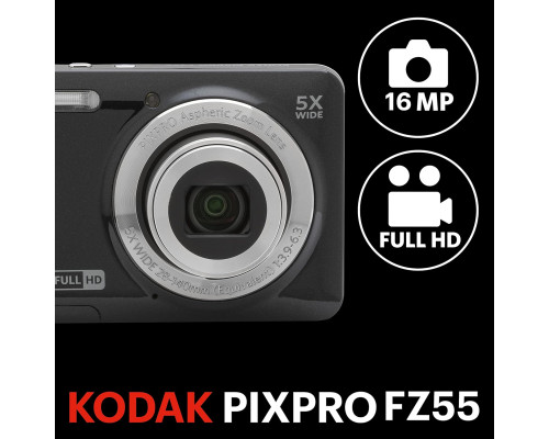 Цифрова камера Kodak з ширококутним об'єктивом 28 мм та 5-кратним оптичним зумом