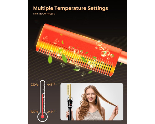 Керамічний випрямляч для волосся Ukliss з LCD-дисплеєм (120–230°C)