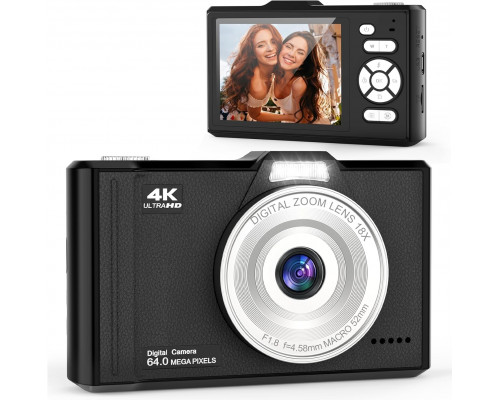 Портативна цифрова камера 4K 64MP з IPS 2.8