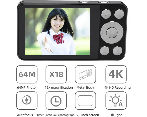 Портативна цифрова камера 4K з антистатичним автофокусом
