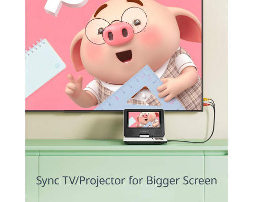 Портативний DVD-плеєр з поворотним 7.5” HD дисплеєм