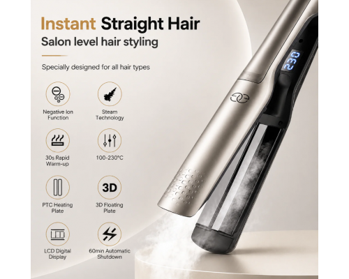 Паровий випрямляч для волосся Golden Goods SteamPod Pro Platinum 230°C