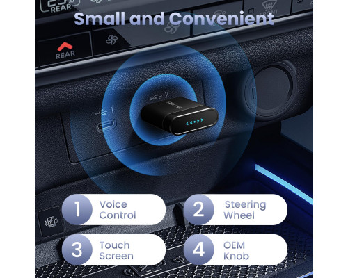 Міні-адаптер CarPlay для iPhone та Android Auto 2-в-1