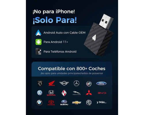 Бездротовий адаптер WityEye CarPlay & Android Auto 2-в-1 USB
