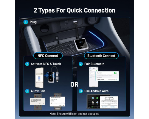 Бездротовий адаптер Android Auto з NFC