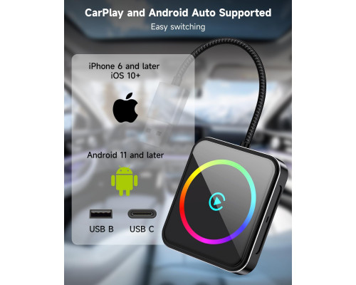 Бездротовий адаптер CarPlay Veement із функцією Plug and Play