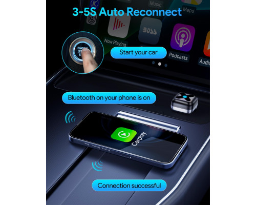 Бездротовий адаптер для Android Auto та CarPlay Visoud
