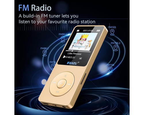 Портативний MP3-плеєр 64GB з FM-радіо та записом голосу