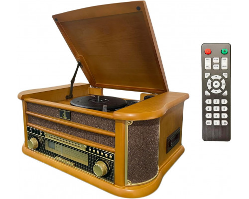 Вінтажний музичний центр 5-в-1 з AM/FM-радіо