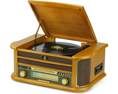 Вінтажний музичний центр 5-в-1 з AM/FM-радіо