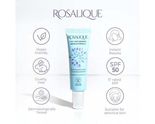 Крем для обличчя Rosalique проти червоний SPF50
