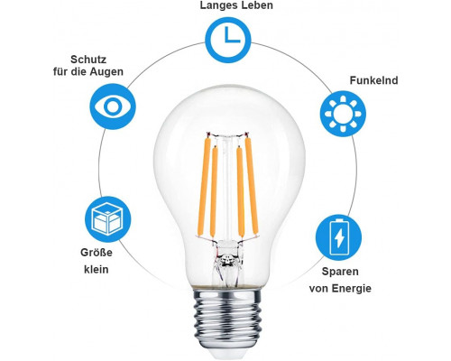LED лампи EXTRASTAR  8 Вт тепле світло 2700K 950 лм (5 шт)