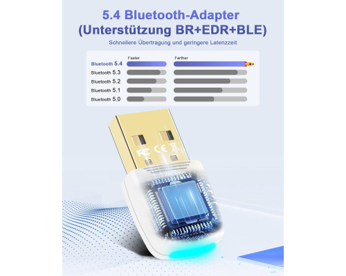 Адаптер Bluetooth 5.4 для ПК USB для Windows 11/10/8.1/7
