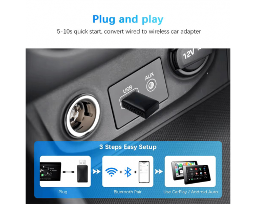 Адаптер для бездротового Apple CarPlay / Android Auto