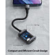 Адаптер Stouchi 2-в-1 USB C на 3,5 мм для заряджання навушників