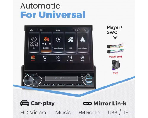 Автомобільний плеєр NAVIFLY Carplay Android Auto Універсальний MP5-плеєр