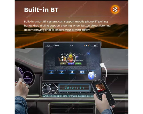 Автомобільний плеєр NAVIFLY Carplay Android Auto Універсальний MP5-плеєр
