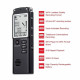 Багатофункціональний диктофон 64GB з РК-дисплеєм та MP3-плеєром