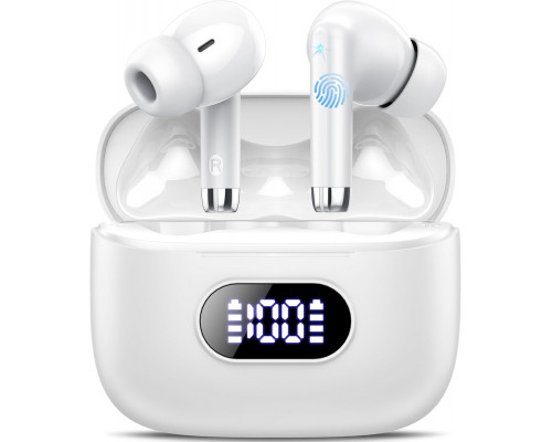 Бездротові Bluetooth-навушники FAMOO S25-WT, 40H, Deep Bass Білі