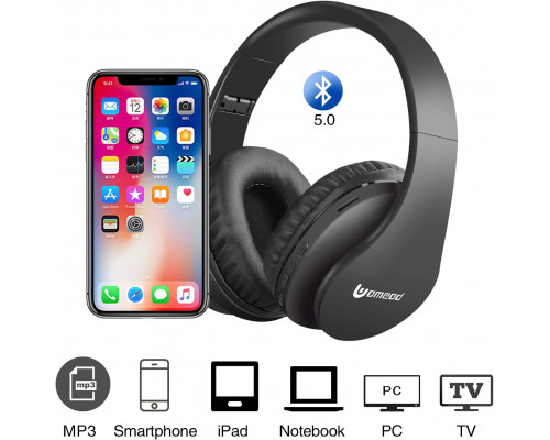 Бездротові накладні Bluetooth навушники Uomeod з мікрофоном