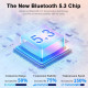Бездротові навушники ROMOKE Bluetooth 5.3 зі світлодіодним дисплеєм, 40 годин відтворення