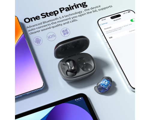 Бездротові навушники-вкладиші Bluetooth 5.4 з активним шумопоглинанням