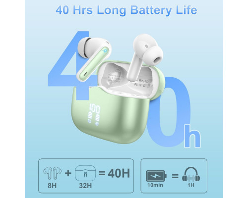 Бездротові водонепроникні навушники xinwld A97 Bluetooth 5.3 Зелені