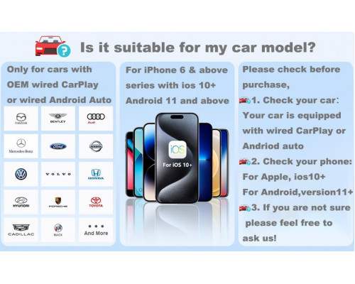 Бездротовий адаптер 2 в 1 для CarPlay