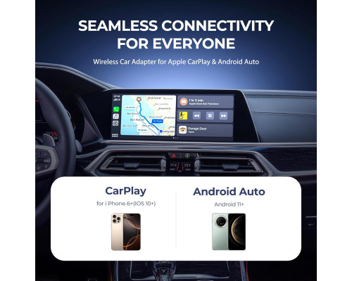Бездротовий адаптер Carplay 2 в 1 Kacylzom