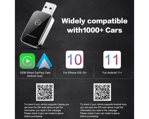 Бездротовий адаптер Carplay 2 в 1 TPSOJJY