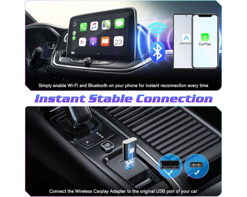 Бездротовий адаптер CarPlay для iPhone JUSTSTONE