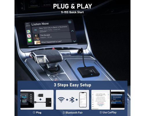 Бездротовий адаптер CarPlay для заводського дротового CarPlay
