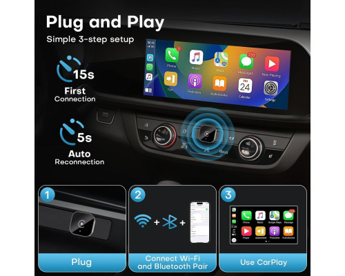 Бездротовий адаптер CarPlay PeftAutLnk