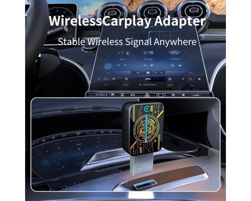 Бездротовий адаптер HEYINCAR+ 2025 для CarPlay