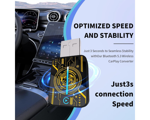 Бездротовий адаптер HEYINCAR+ 2025 для CarPlay