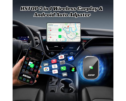 Бездротовий адаптер HSTOP 2 в 1 для CarPlay