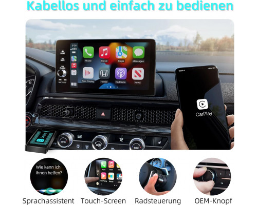 Бездротовий адаптер Pashlysh CarPlay для iPhone (2024)