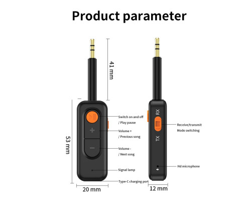 Бездротовий Bluetooth-адаптер 2-в-1 DuHeSin
